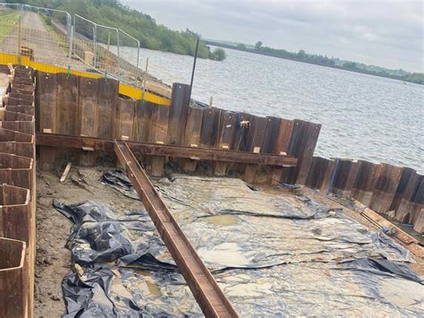 Draycote Reservoir Temporary Cofferdams Sheet Piling Uk Ltd