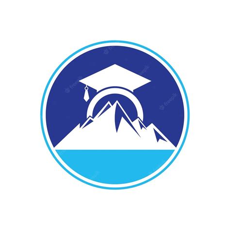 Premium Vector | Mountain education logo design icon template mountain ...