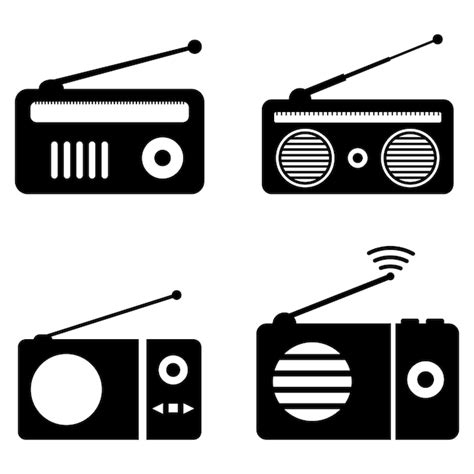 Vector De Icono De Radio Vector Premium