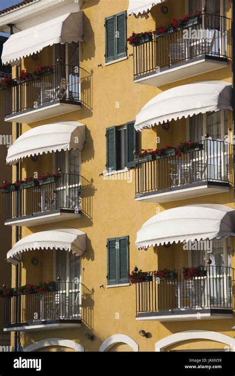 Italy Lombardy Lake District Lake Garda Sirmione Lakeside Building