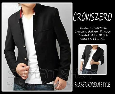 Jual CROWSZERO JAS BLAZER KOREA SLIMFIT SEMI FORMAL PRIA COWOK KEREN