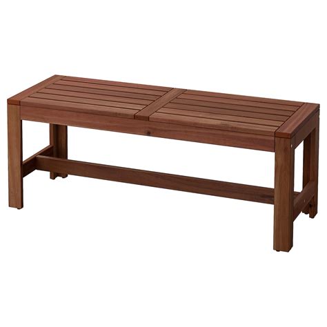 Pplar Bench Outdoor Brown Stained Cm Ikea