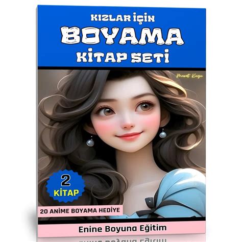 Kızlar İçin Boyama Kitap Seti 2 Kitap 20 Anime Boyama