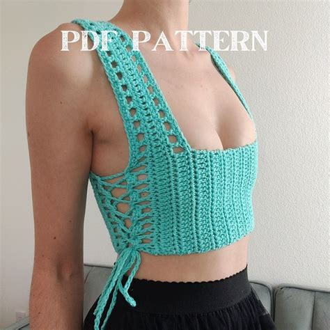 Pattern The Bex Bustier Top Crochet Pattern Pdf Etsy Crochet Top