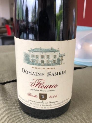 Domaine Sambin Fleurie Vivino France