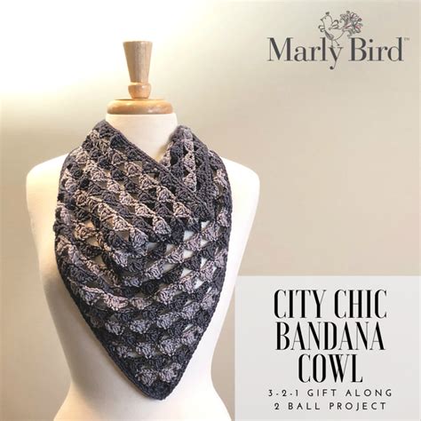 2 Ball Crochet Bandana Cowl Project - Marly Bird