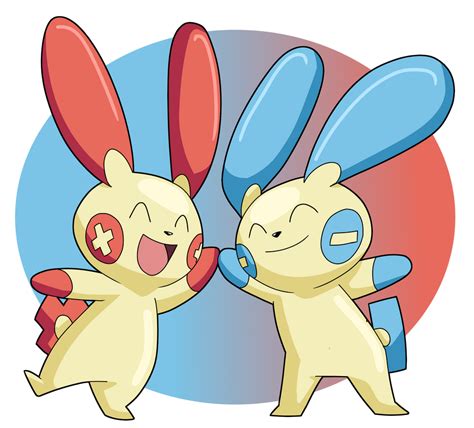 Plusle And Minun By Floofykinq On Deviantart