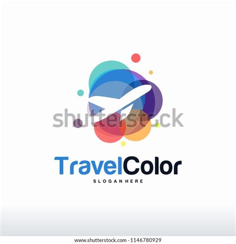 Travel Color Logo Designs Concept Vector Stock Vector (Royalty Free ...