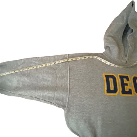 Gildan Tops Vintage Deca Hoodie Sweatshirt Xl Heather Grey Block