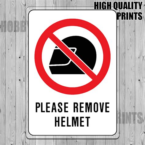 Laminated Signages Remove Helmet Signage Sign Boards Lazada Ph