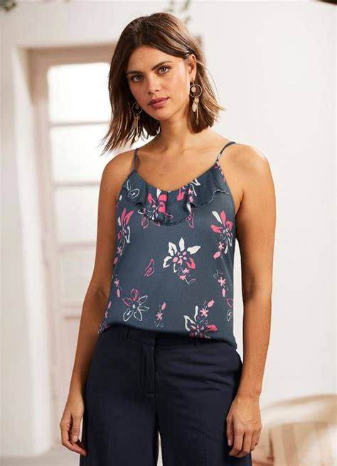 Blusa De Alcinha Babado Floral Line Bonprix