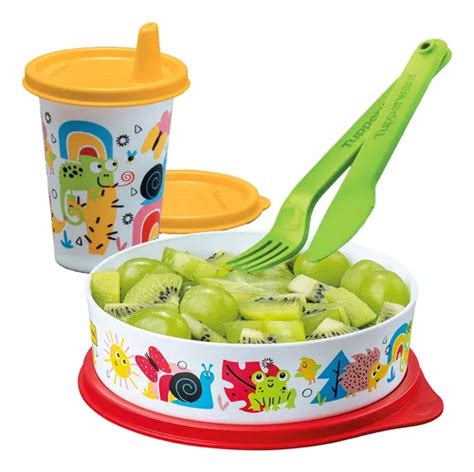 Tupperware Kit Pratinho Copinho Talher Infantil Lanche