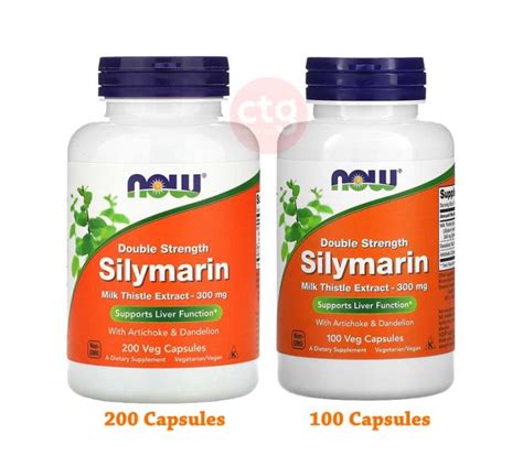 Now Foods Double Strength Silymarin Milk Thistle Extract Mg Or