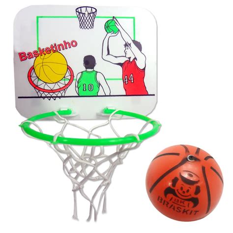 Jogo De Basquete Kit Mini Basket Tabela Cesta Bola Brinquedo R