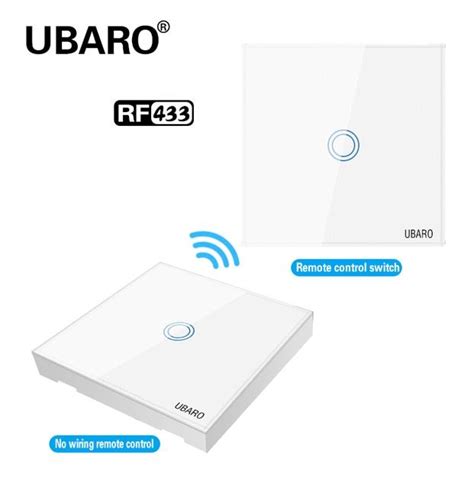 Ubaro Eu Uk Mhz Rf Wireless Control Switch White Crystal Glass Panel