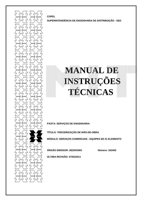 Pdf Manual De Instru Es T Cnicas Copel Este Manual De