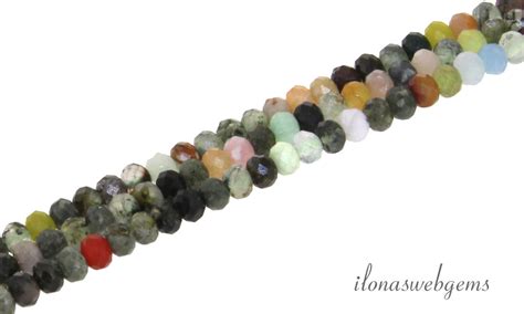 Edelsteen Mix Facet Rondel Ca X Mm Ilona S Silver Gemstones