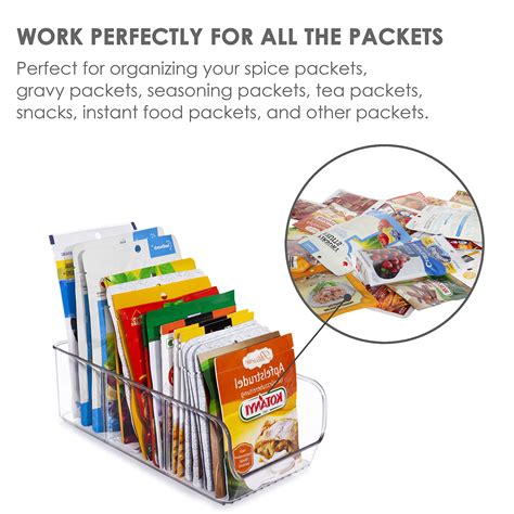 Vtopmart Food Packet Organizer Bins For Pantry Organization And Storage