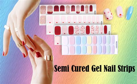 Amazon Choose It Semi Cured Gel Nail Strips French Nail Tips With