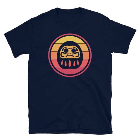 Daruma T Shirt Unisex Retro Japanese Zen Buddhism Shirt Lucky Zen