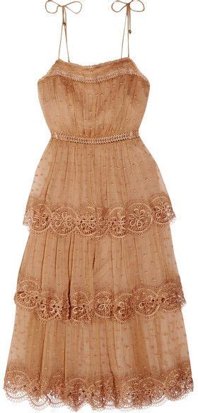 Zimmermann Meridian Circle Lace Trimmed Embroidered Silk Georgette