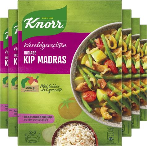 Knorr Wereldgerechten Maaltijdpakket Indiase Kip Madras 6 X 326 G