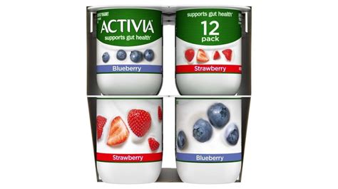 Activia Lowfat Strawberry And Blueberry Probiotic Yogurt Cups 4 Oz X 12 Ct Delivery Near Me