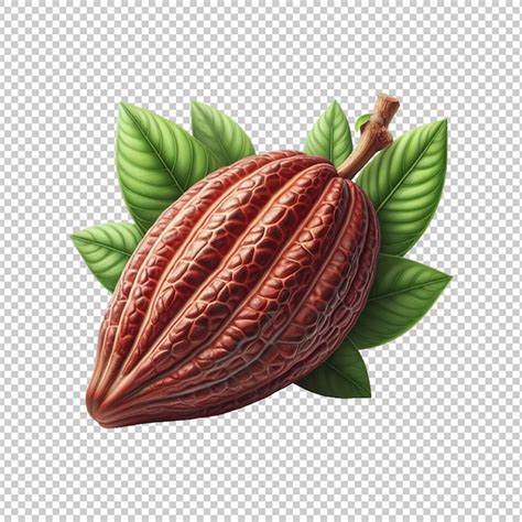 Premium PSD Fresh Cocoa Bean Isolated Transparent Background Ai