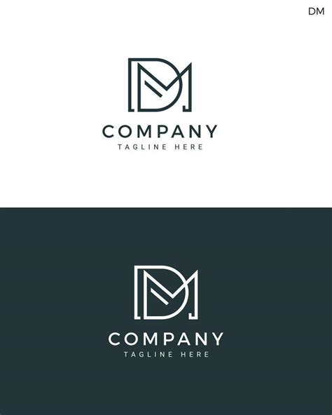 DM Letter Logo Design. Modern And Minimal MD Letters icon vector ...