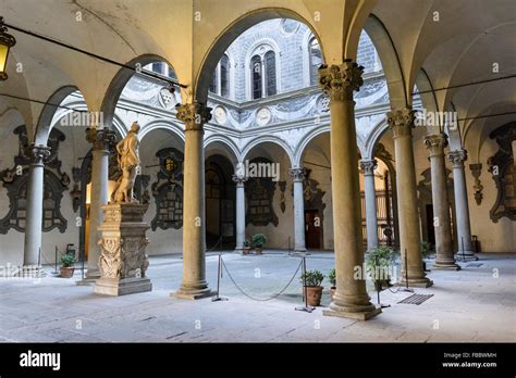 Florence Italy Palazzo Medici Riccardi Inner Courtyard Designed By