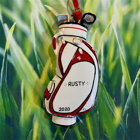 Personalized Golf Bag Christmas Ornament Etsy