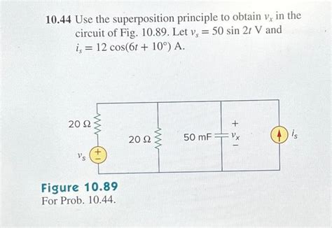 Solved Use The Superposition Principle To Obtain Vx In Chegg