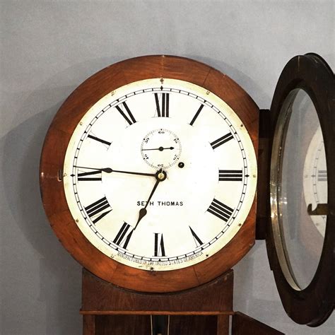 Antique Seth Thomas Oak Regulator Wall Clock Circa 1900 For Sale At 1stdibs