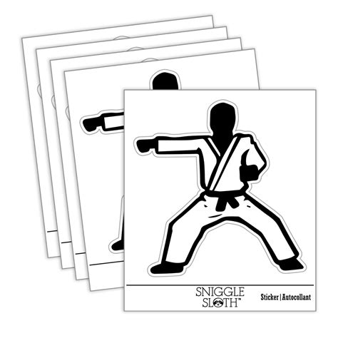 Kung Fu Martial Arts Rider Stance Karate Gi Car Window Bumper Water