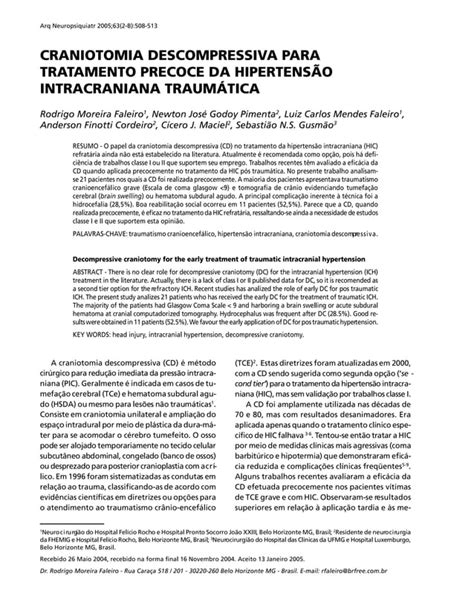 Craniotomia Descompressiva PDF