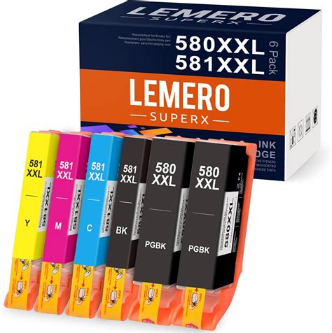 LEMERO SUPERX Rigenerata Cartucce D Inchiostro Per PGI 580XXL CLI