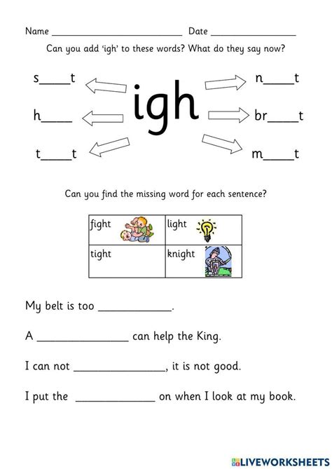 Find And Write The Igh Words Differentiated Worksheets Twinkl