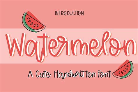 Watermelon Font By Goodmoodtype Creative Fabrica