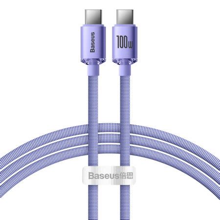 Baseus Purple 1 2m 100W USB C To USB C Fast Charging And Data Transfer