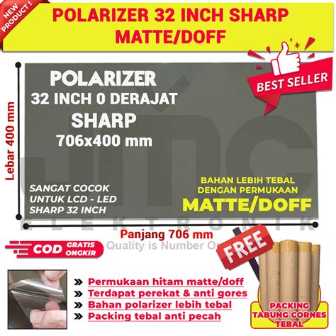 Jual Polaris Polarizer Tv Sharp Aquos 32 Inch 0 Derajat Matte Doff