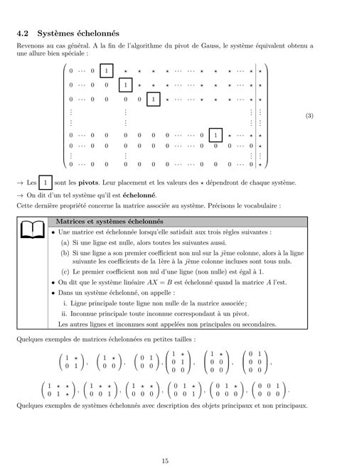 SOLUTION L Algorithme Du Pivot De Gauss Studypool