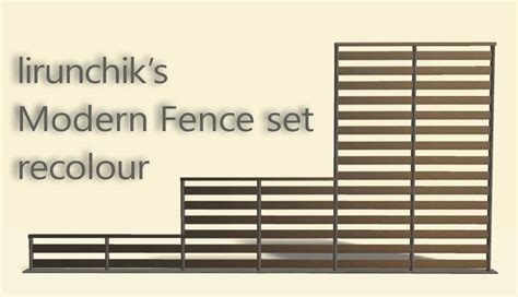 Lirunchik S Modern Fences Set Recolours Modern Fence Sims Sims 4 Cc