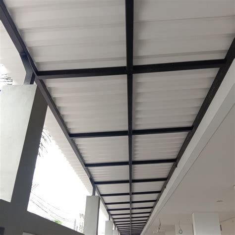 Jual Canopy Atap Upvc Rooftopalderon 830 Rangka Besi Hollow Galvanis