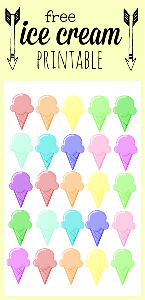 Ice Cream Printables Free