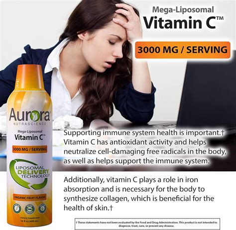 Aurora Nutrascience Mega Liposomal Vitamin C Mg Per Serving Oz