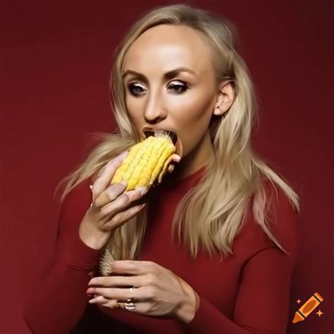 Nastia Liukin Enjoying Corn On The Cob