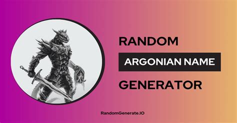 Argonian Name Generator 1 Skyrim Names