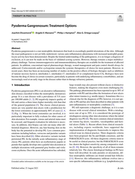 (PDF) Pyoderma Gangrenosum: Treatment Options