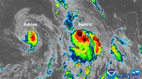 Tropical Storm Beatrizs Path Where Hurricane Warnings Are In Effect