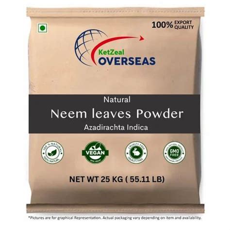 Sorence Natural Neem Leaves Powder Ketzeal Overseas Packaging Size